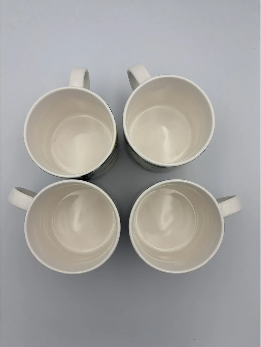 Pottery Barn Lot of 4 Coffee Mugs Rebecca Atwood Lemon Stoneware Cups